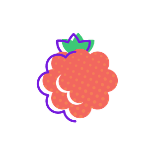 Baby size comparison at week 8: Raspberry